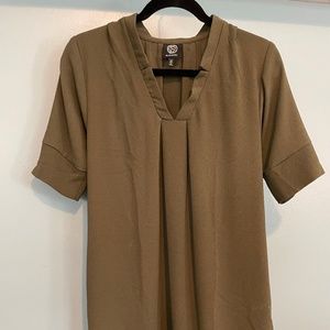 Deep Green Shirt Dress: SEE DESCRIPTION